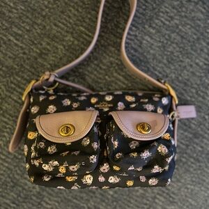 Coach Vintage Rose Nylon Cargo Shoulder Bag 23